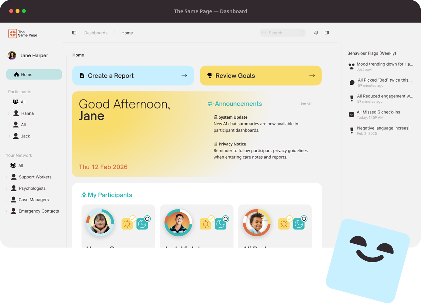 Shared participant notes